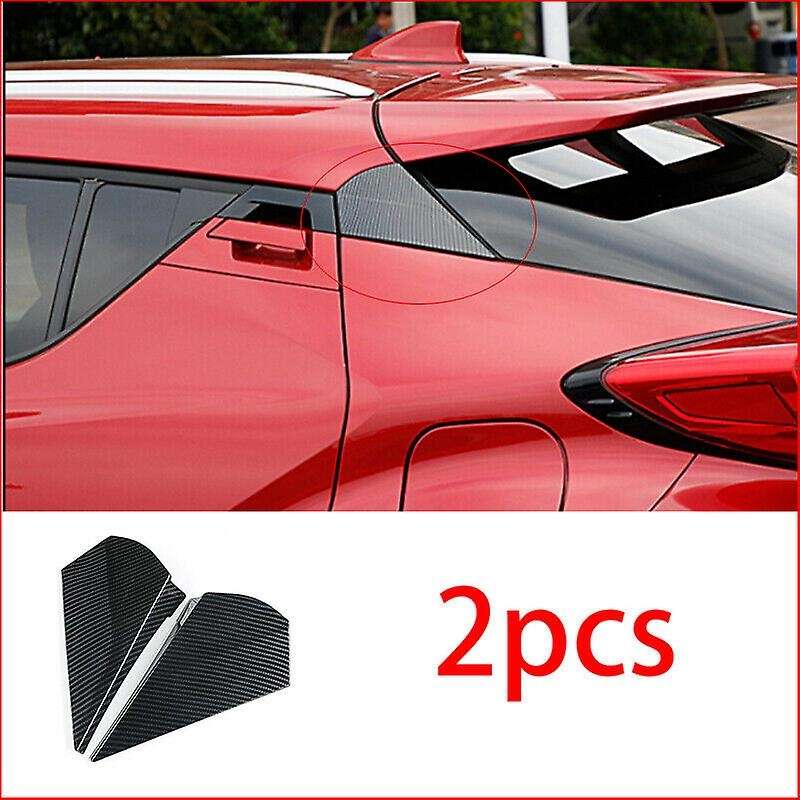 Car Carbon Fiber Color Rear Window Spoiler Triple-cornered Cover