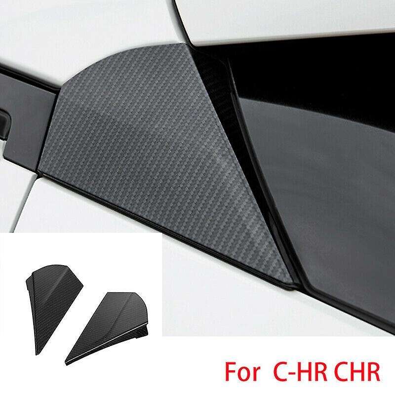Car Carbon Fiber Color Rear Window Spoiler Triple-cornered Cover