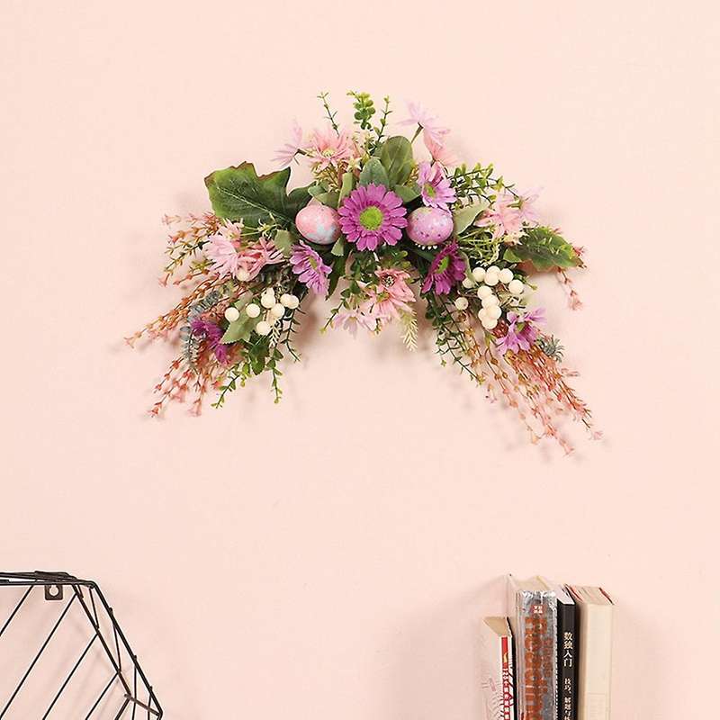 Easter Day Egg Flower Wreath Children Easter Gift Home Decoration