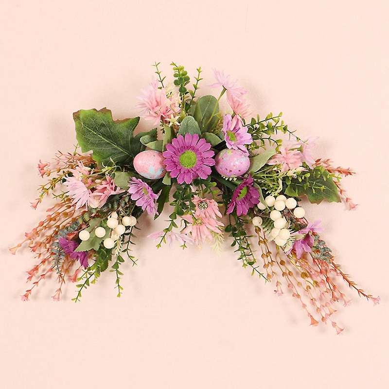 Easter Day Egg Flower Wreath Children Easter Gift Home Decoration