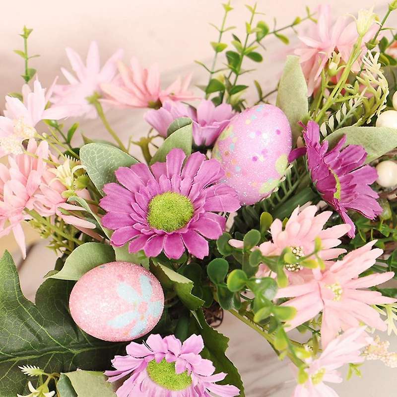 Easter Day Egg Flower Wreath Children Easter Gift Home Decoration