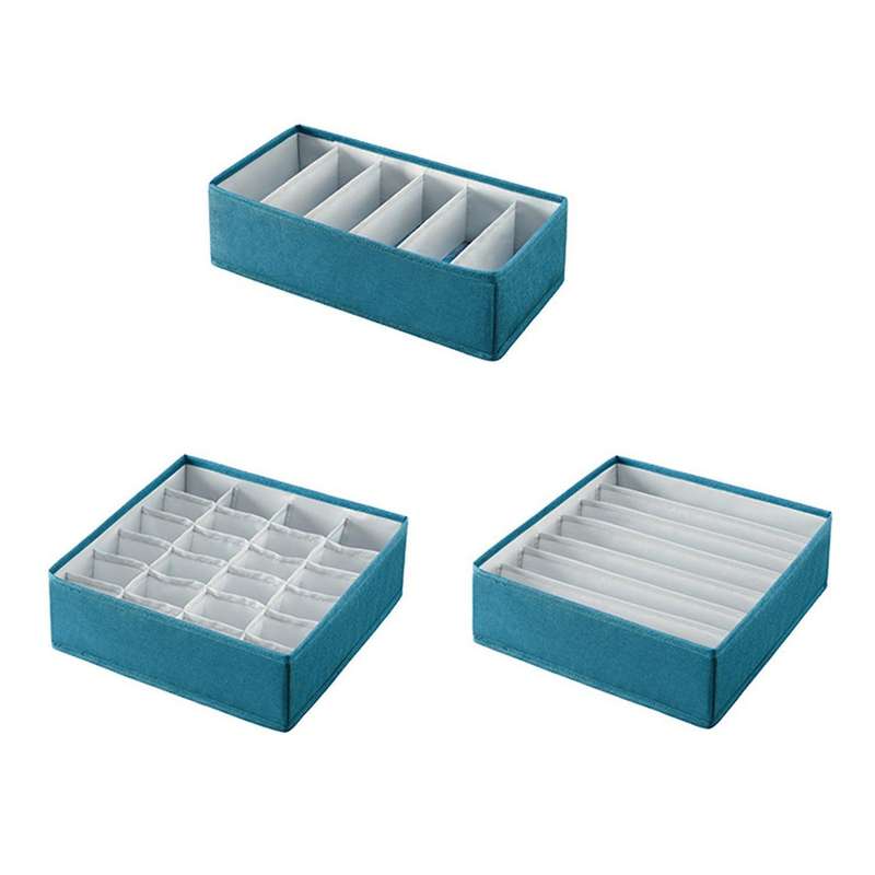 Storage Boxes Drawer Closet Dividers for Bras Drawer Organizer Green