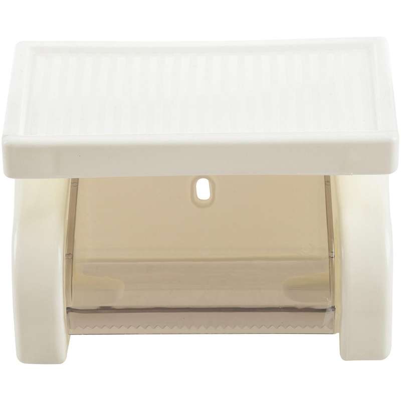 Waterproof Toilet Paper Holder Tissue Roll Stand Box with Shelf Rack