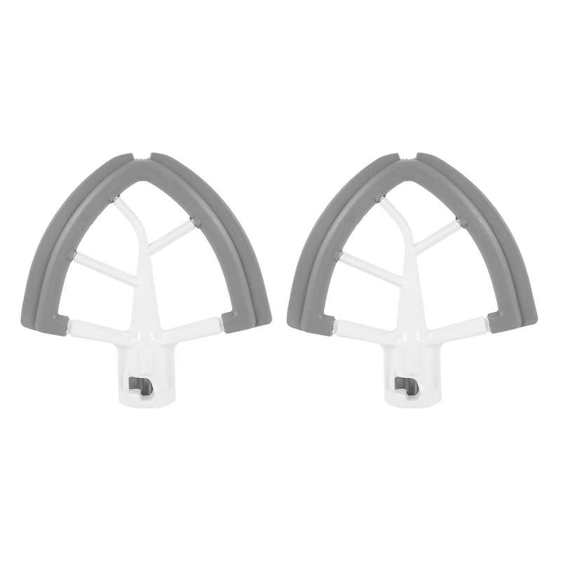 2 Pack Flex Edge Beater for Kitchenaid with Silicone Bowl Scraper