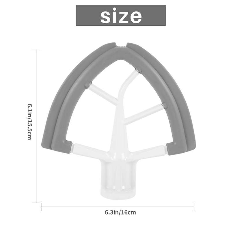 2 Pack Flex Edge Beater for Kitchenaid with Silicone Bowl Scraper