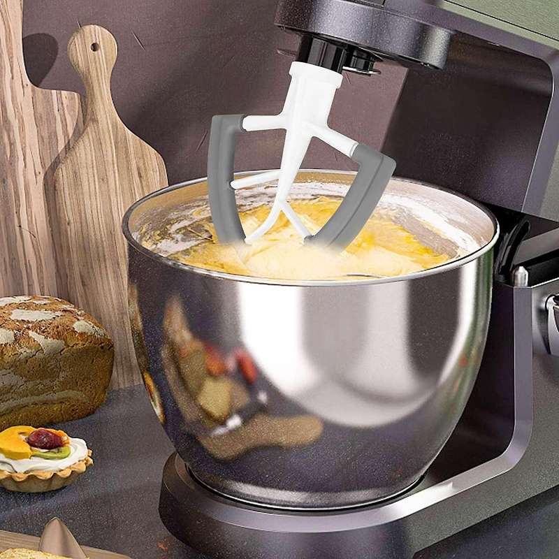 2 Pack Flex Edge Beater for Kitchenaid with Silicone Bowl Scraper