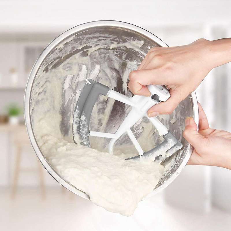 2 Pack Flex Edge Beater for Kitchenaid with Silicone Bowl Scraper