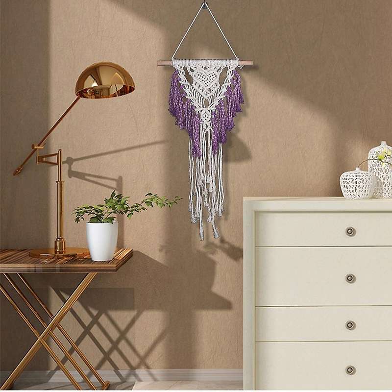 Wall Hanging Art Cotton Tapestry with Tassel for Wedding Decoration