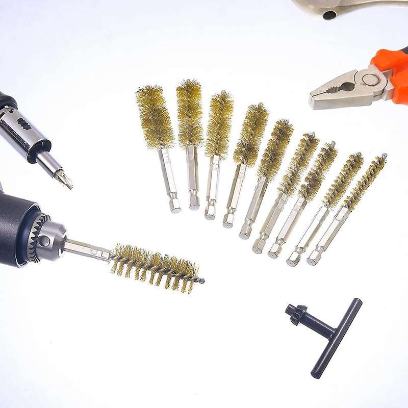 Bore Brush Set-1/4inch Hex Shank with Different for Tubes Ports A