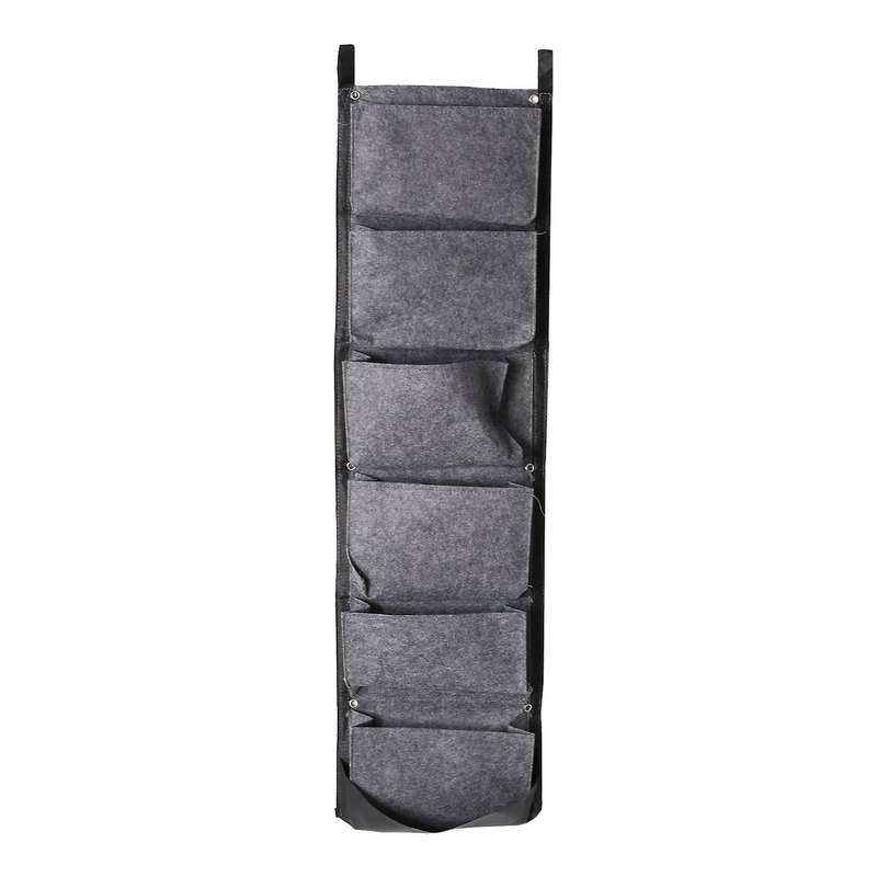2pcs Vertical Planting Pouch 6 Pockets Wall Hanging Garden Planter
