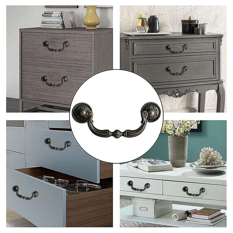 6 Pack Drop-down Bail Dresser Pull Handle Swing Drawer Pulls
