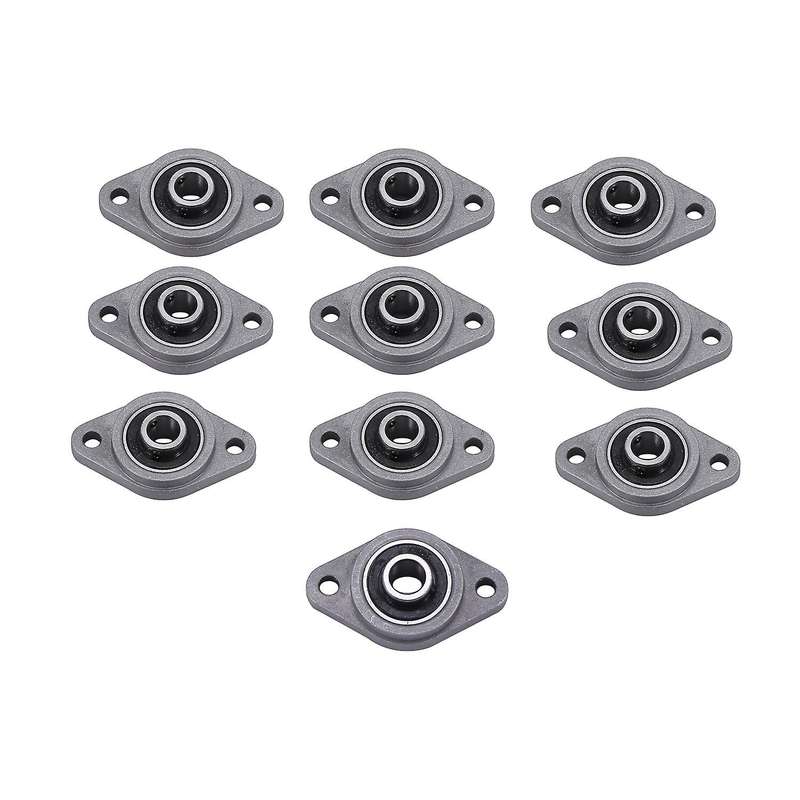 10 Pcs Kfl08 8mm Diameter Zinc Alloy Bearing Housing Fl08 K08