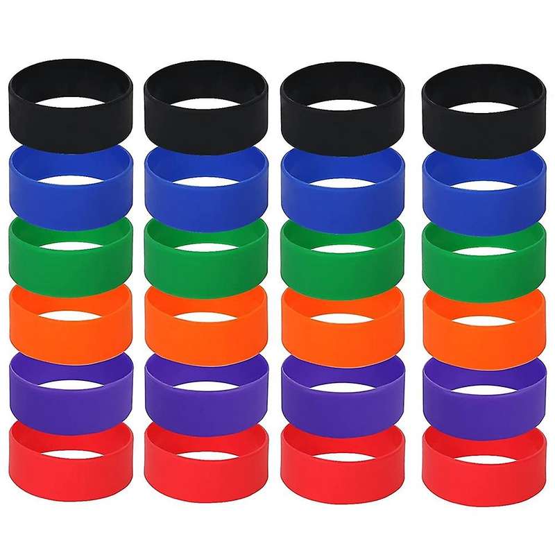 24 Pcs Silicone Bands for Sublimation Skinny Tumbler