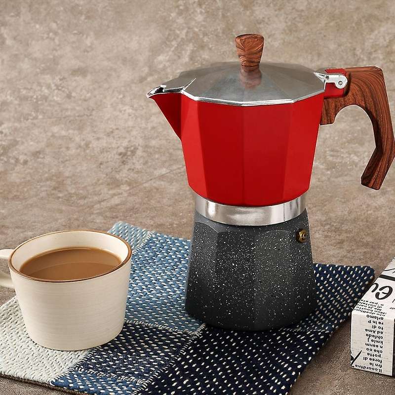 150ml Talian Style Moka Pot Turkish Coffee Pot Octagonal Aluminum Pot