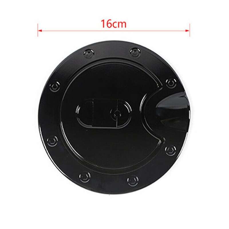 Door Fuel Tank Cover Gas Filler Cap Trim for Dodge Ram, Abs Black
