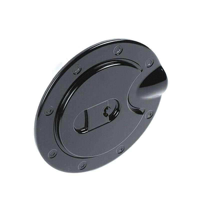Door Fuel Tank Cover Gas Filler Cap Trim for Dodge Ram, Abs Black