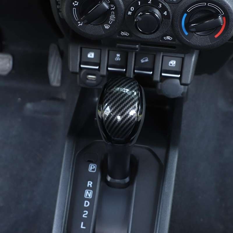 Car Gear Shift Knob Head Cover for Suzuki Jimny, Abs Carbon Fiber