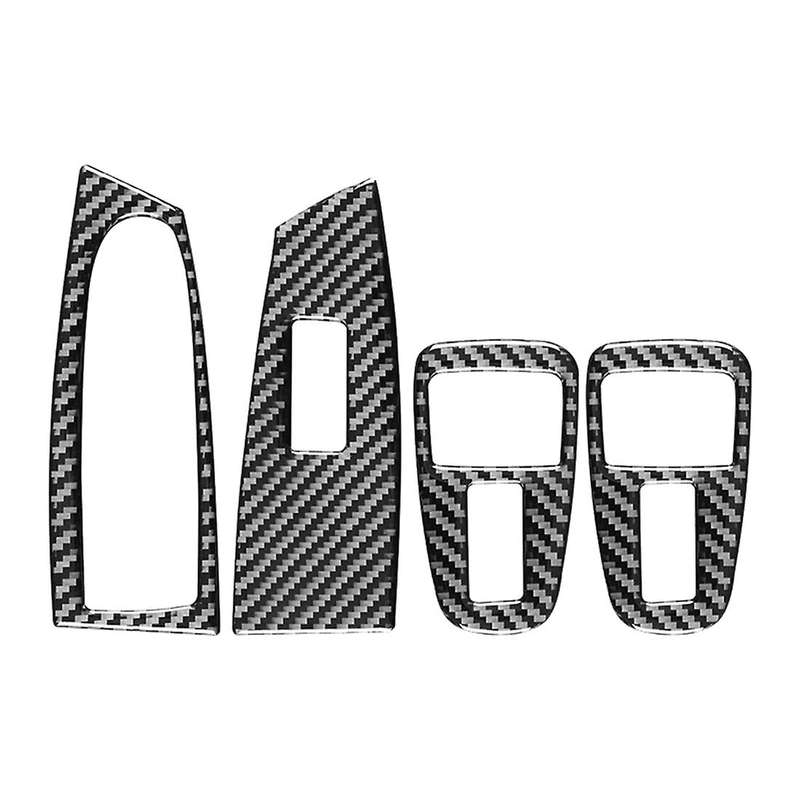 Carbon Fiber Window Glass Lift Buttons Panel Trim for Bmw(b)
