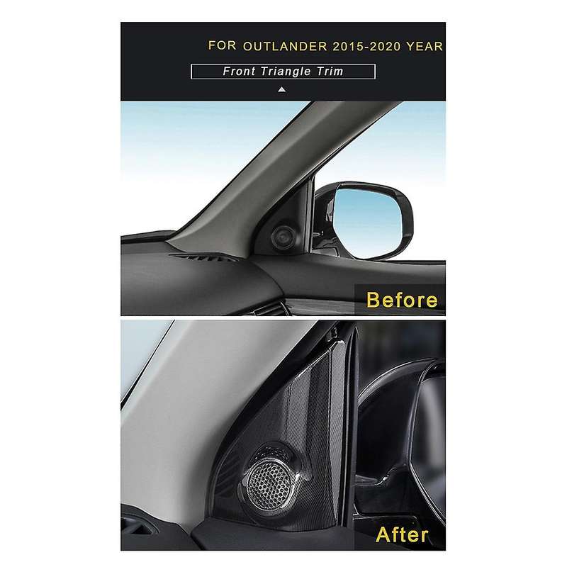 Car Front Door Triangle Frame Trim for Mitsubishi Outlander Silver