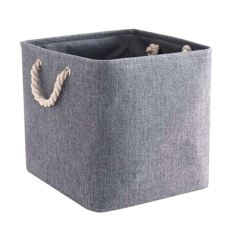 Flax Storage Basket for Cupboards Shelves Closet Toy Storage Basket
