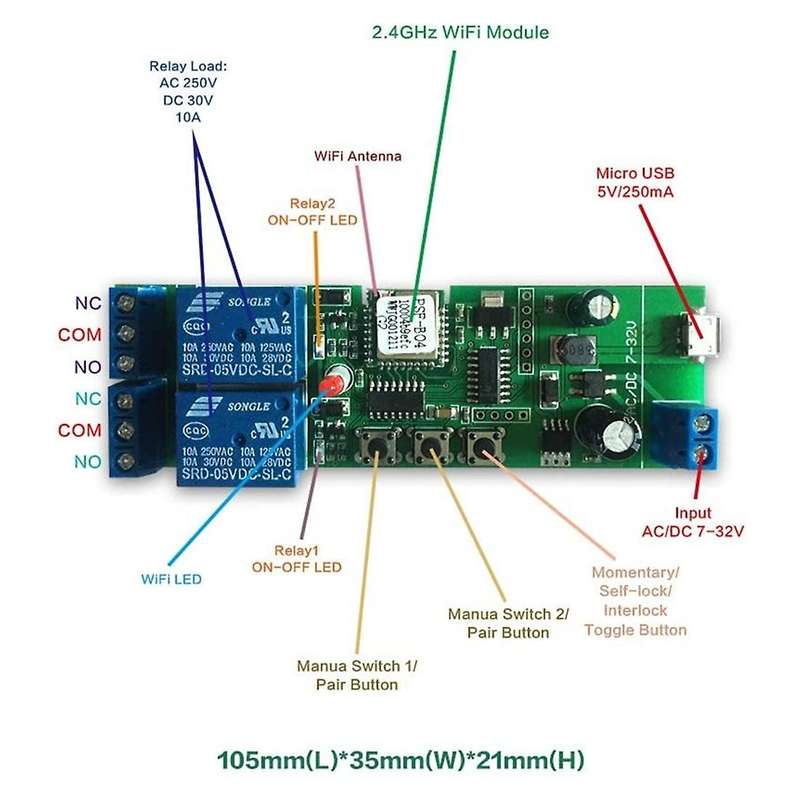 Smart Wifi Switch Ewelink Universal Relay Module(a)