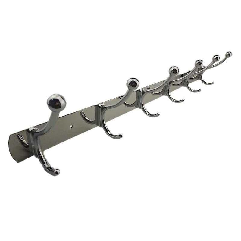 Wall Door Bathroom Bedroom Mounted Hanger 6 Hooks Hat Towel Hook Rack