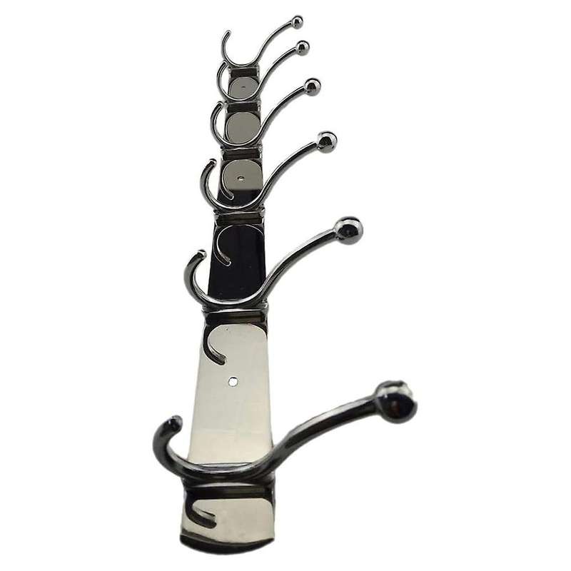 Wall Door Bathroom Bedroom Mounted Hanger 6 Hooks Hat Towel Hook Rack