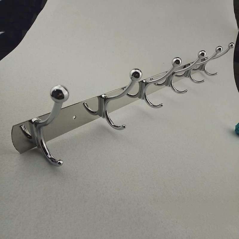 Wall Door Bathroom Bedroom Mounted Hanger 6 Hooks Hat Towel Hook Rack