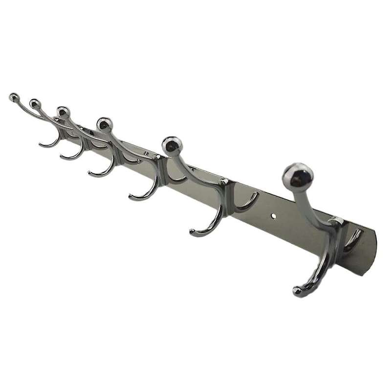 Wall Door Bathroom Bedroom Mounted Hanger 6 Hooks Hat Towel Hook Rack