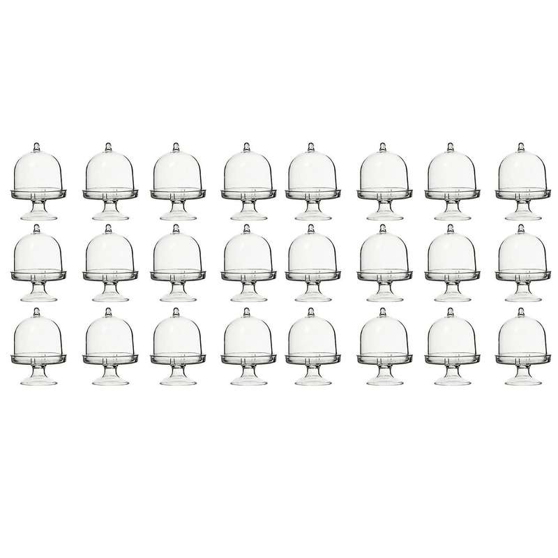24pcs Mini Cake Stand Dessert Cup Cake Tray Candy Boxes Mini ,a