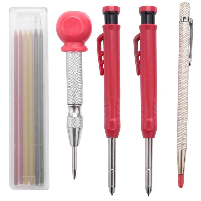 Woodworking Pencil Set with 18 Pieces Of Refills,for Architect
