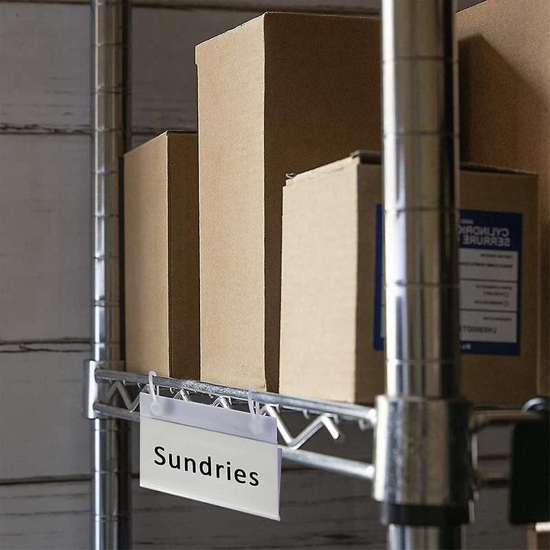 Plastic Basket Label Holders,with Clip Snap Lock Closure for Market