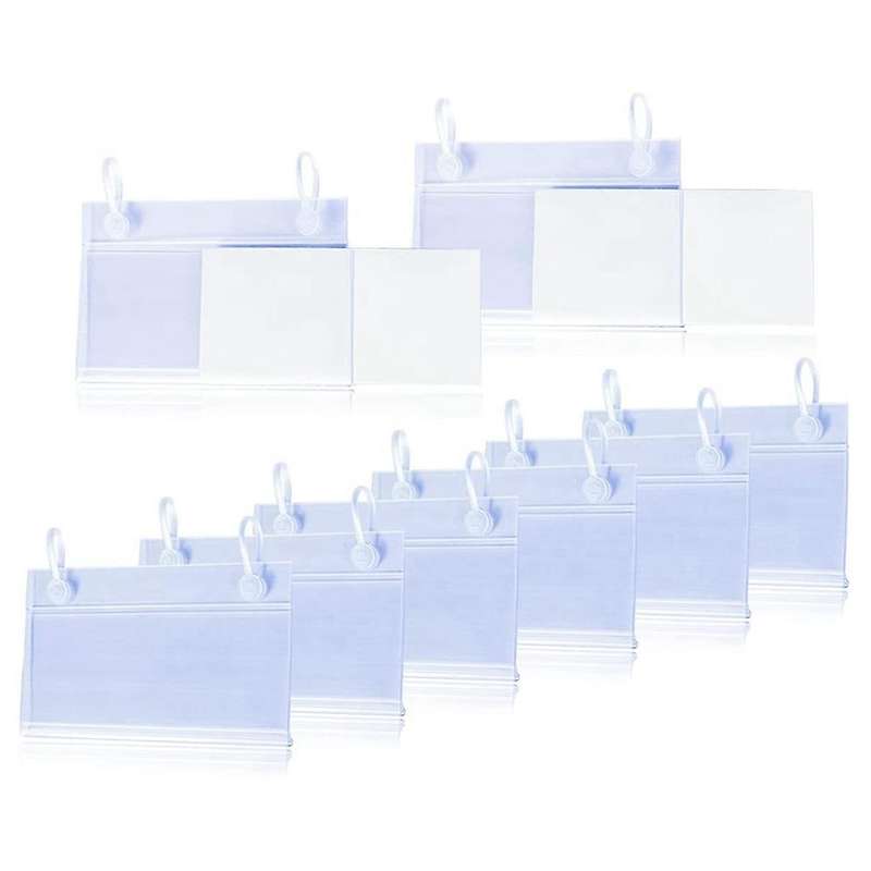 Plastic Basket Label Holders,with Clip Snap Lock Closure for Market