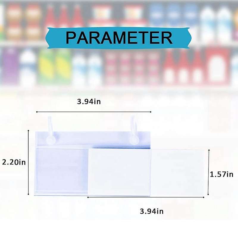 Plastic Basket Label Holders,with Clip Snap Lock Closure for Market