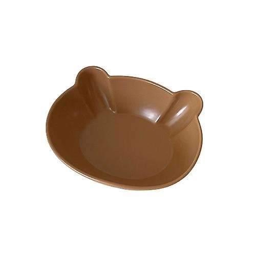 Kawaii Bear Bowl Cute Ceramic Bowl and Plate Dessert Bowl Brown