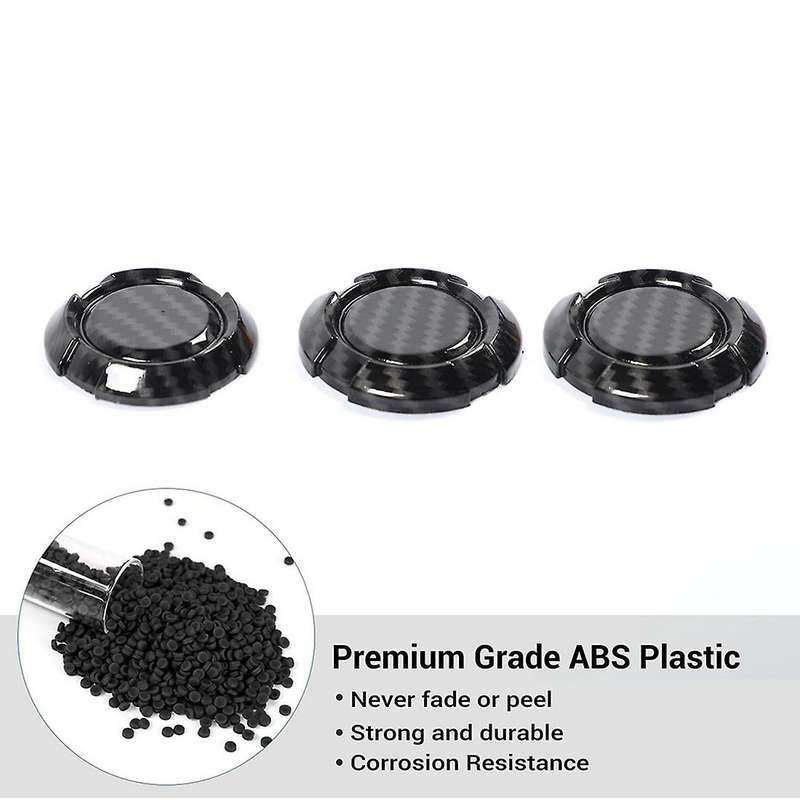 Door Lock Trim Cover External Accessories Trim, Abs Carbon Fiber