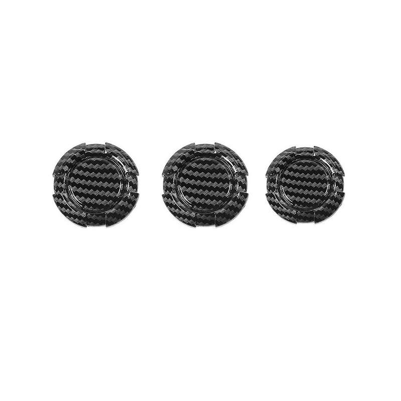Door Lock Trim Cover External Accessories Trim, Abs Carbon Fiber