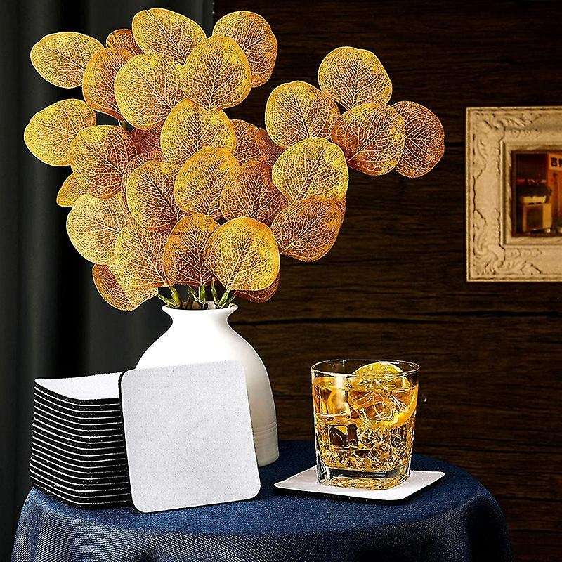35 Pieces Square Sublimation Blank Cup Mat for Diy Home Kitchen Decor