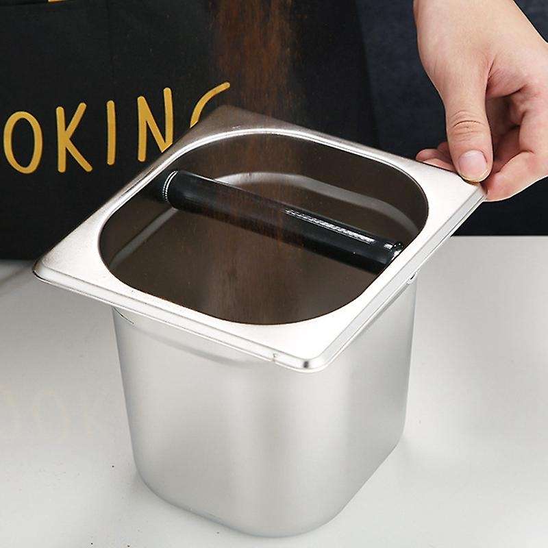 Espresso Coffee Knock Container with Rubber Bar for Coffee Machine,a