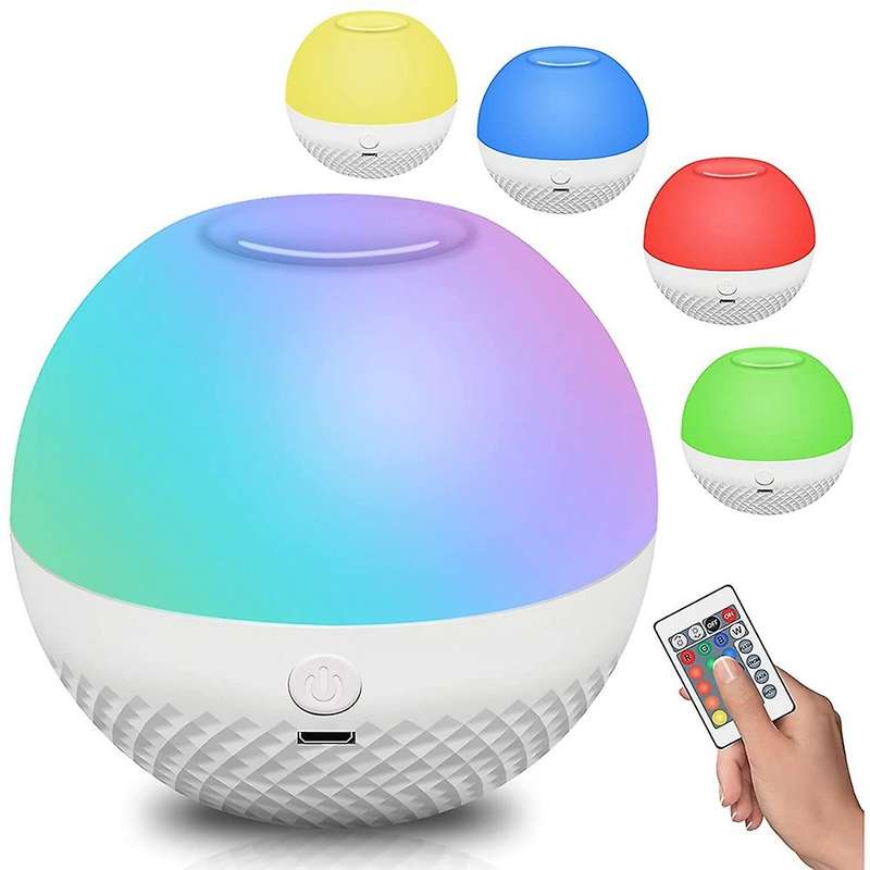 Night Light, Bedside Table Lamp, Contact Dimmable Remote Control
