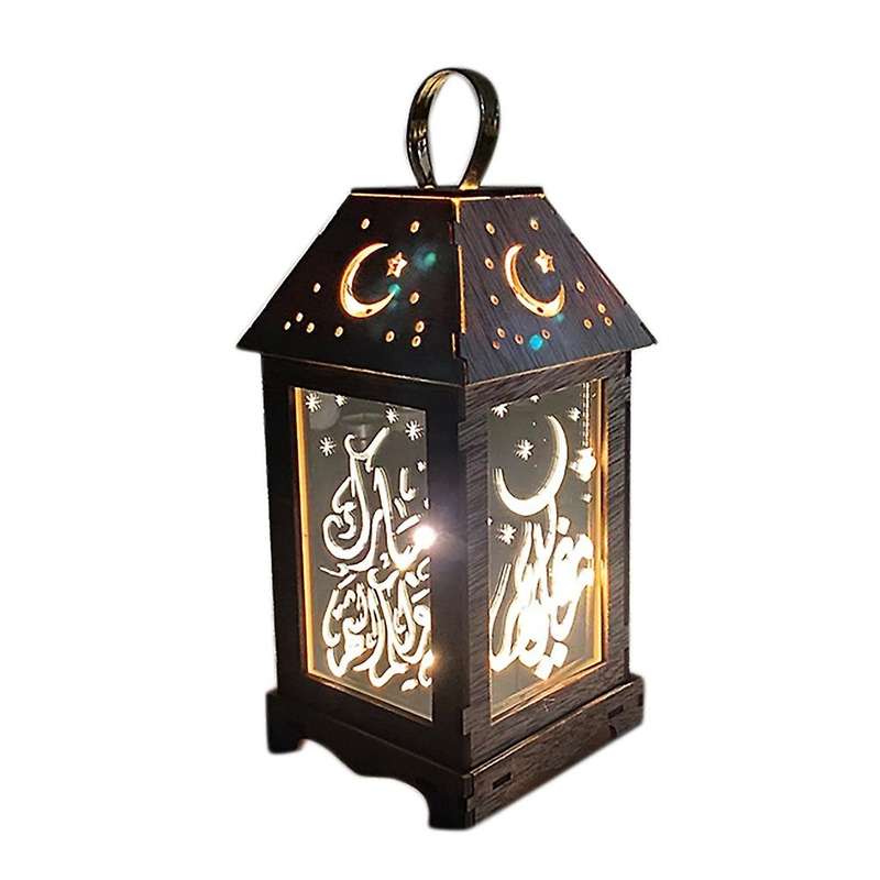 Eid Mubarak Wooden Pendant Ramadan Party Decor Eid Al Adha Ramadan(c)