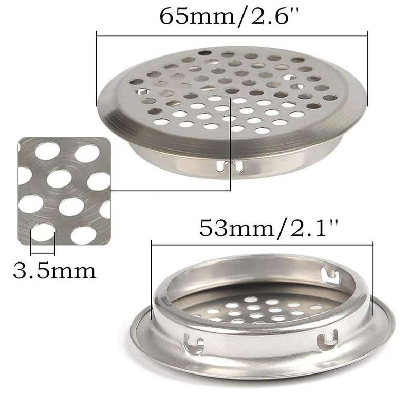 40pcs Circular Air Vents Soffit Vents Round Vent Mesh Hole Louver