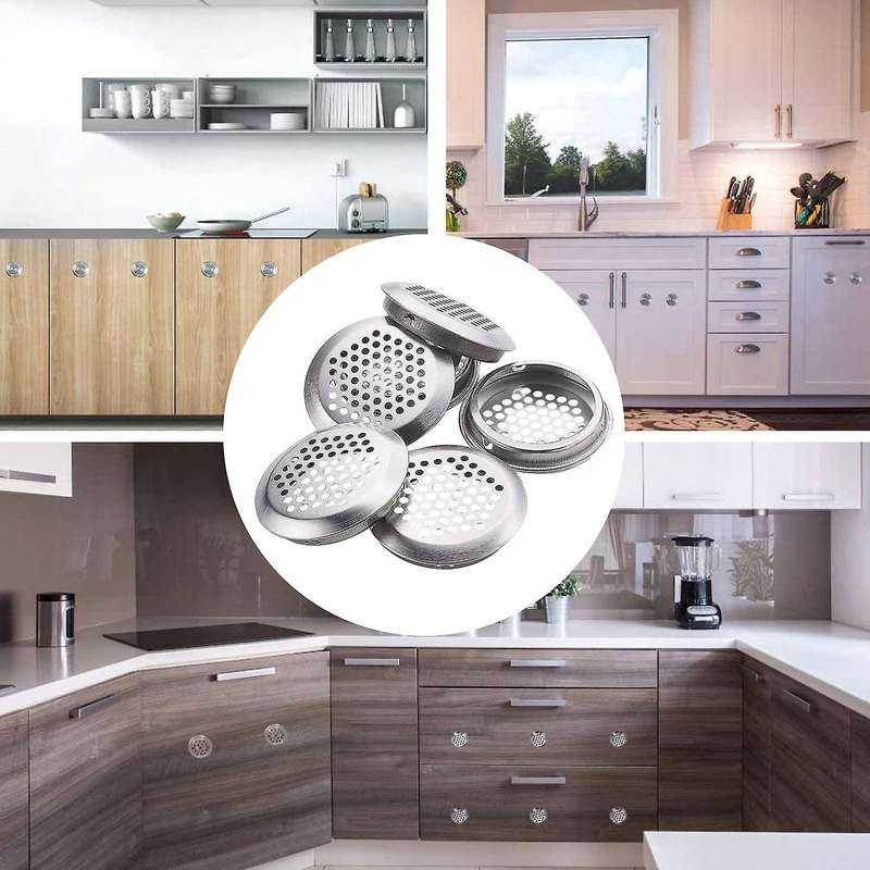 40pcs Circular Air Vents Soffit Vents Round Vent Mesh Hole Louver
