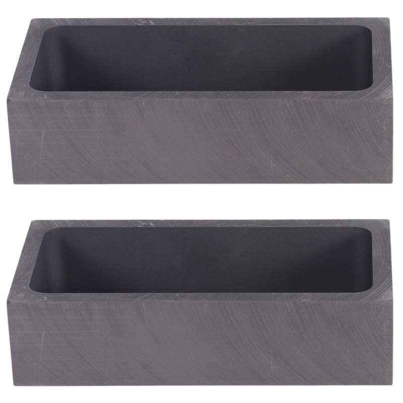 2 Pieces 1 Kg Graphite Ingot Mold Crucible Mould for Melting Casting