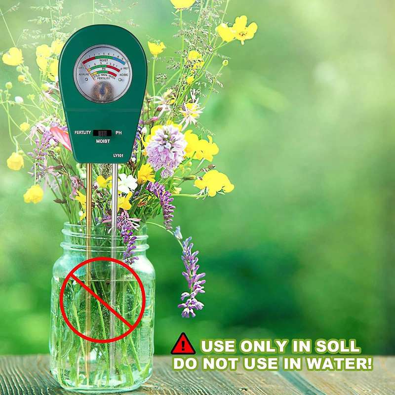 Soil Fertility Meter 3-in-1 Ph Tester for Garden Lawn Farm Outdoor