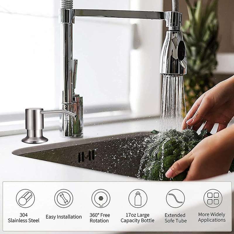 304 Stainless Steel Sink Soap Dispenser Kitchen Sink Hand Washer