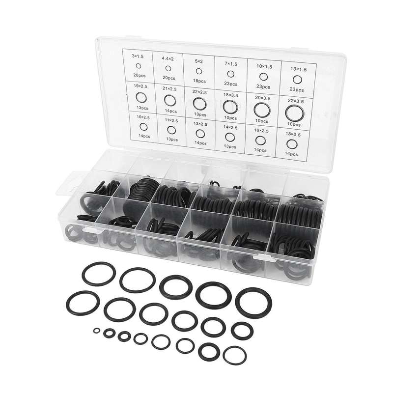 558 Pcs Rubber O-ring Gasket Ring Assortment Kits