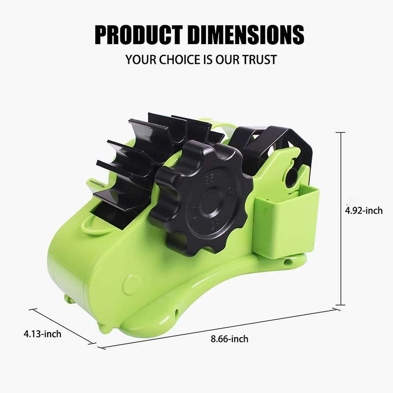 Packaging Tape Dispenser with Compartment Slot and Dual-roll Cores