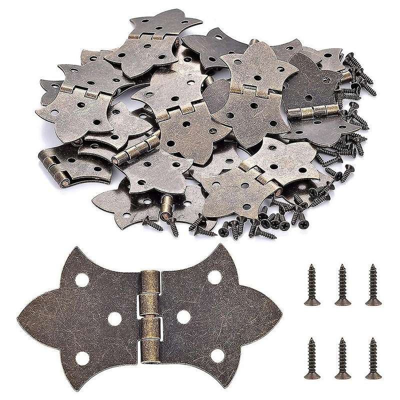 Bronze Engraving Design Box Hinges for Vintage Wooden Cases,toolbox