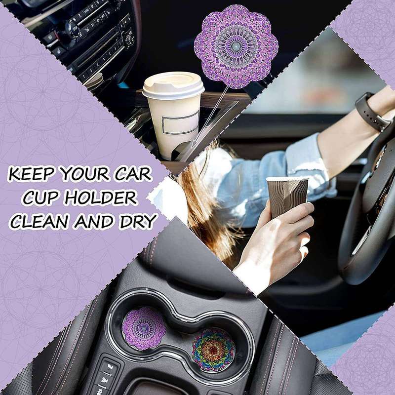 60pcs Heat Transfer Cup Coasters White Diy Flower Shape Coasters